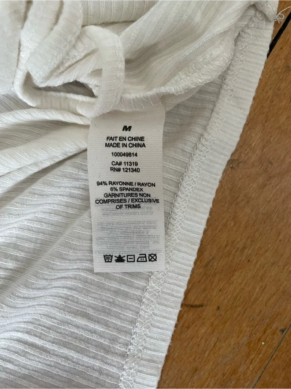 Garage Cream Ribbed Ruched V-Neck Crop Top - Picture 5 of 5